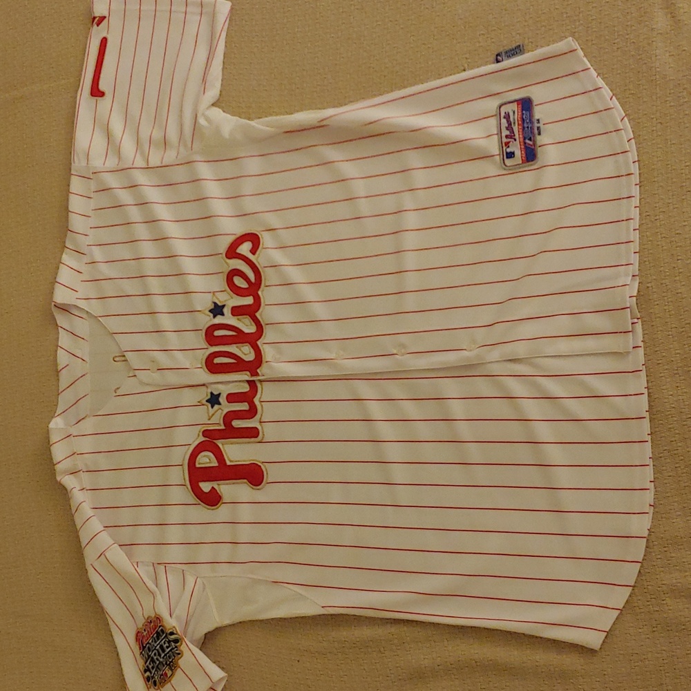 2008 World Series Jimmy Rollins Philadelphia Phillies Cool Base Jersey